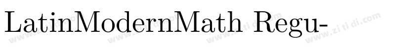 LatinModernMath Regu字体转换